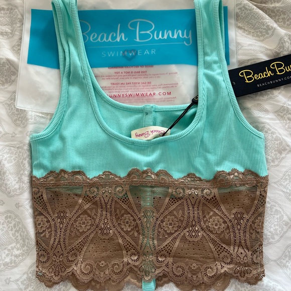 Beach bunny aqua anise tank small bnwt - Picture 3 of 3